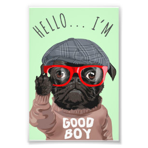 Foto Pug I Am Good Boy, Pug Lover Gift, Engraçado Pug