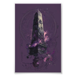Foto Purple Cosmic Obelisk Occult Dark Art
