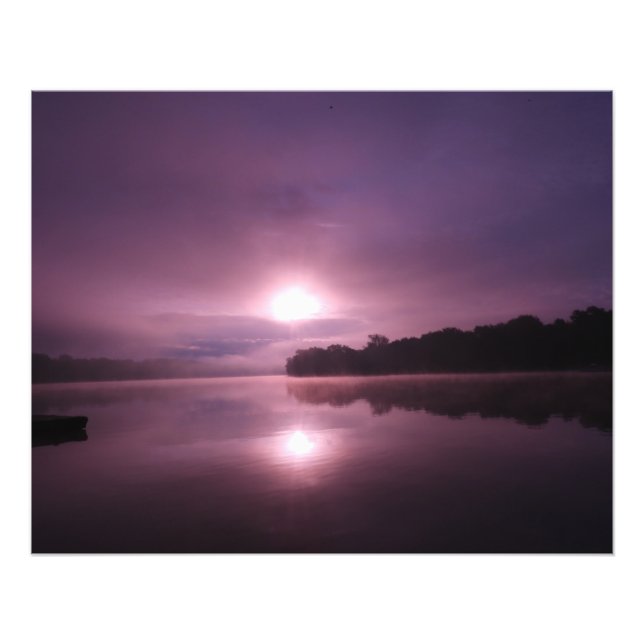 Foto Púrpura do Sol sobre a Água (Frente)