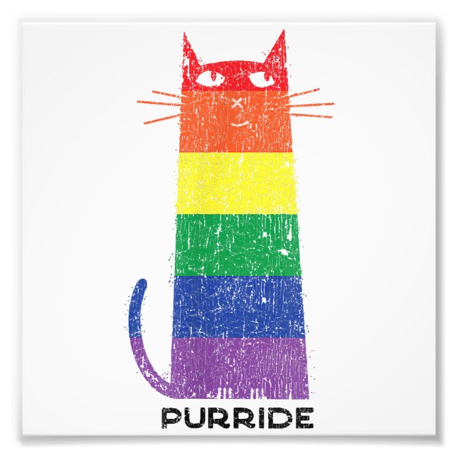 Foto Purride Shirt LGBT Orgulho gay Engraçado Gato Dize (Frente)