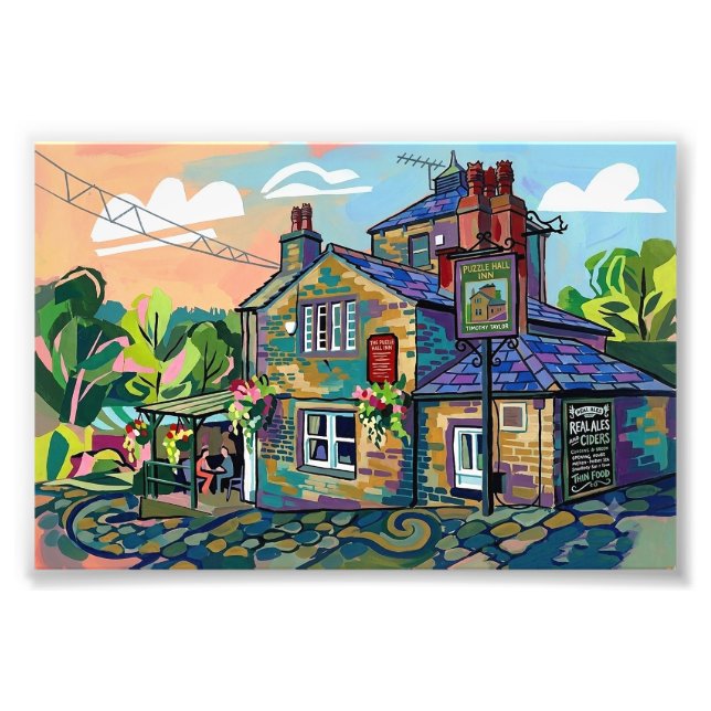Foto Puzzle Hall Inn, Sowerby Bridge Impressão de Arte (Frente)