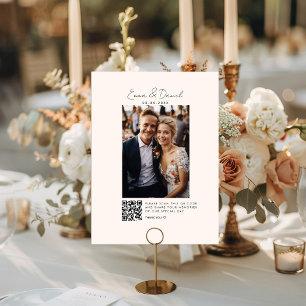 Foto: QR Code Beige Wedding Galery Card
