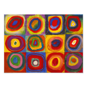 Foto Quadrados com Círculos Concêntricos Kandinsky