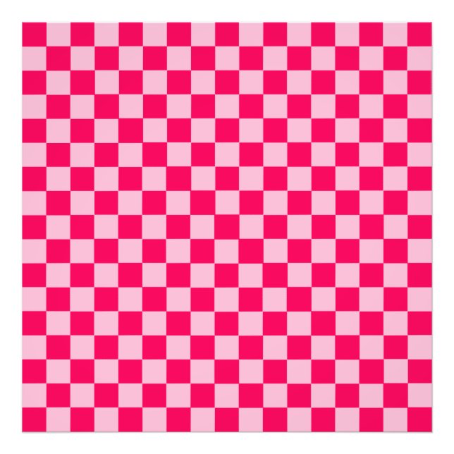 Foto Quadro de Verificação Clássico de Combinação Rosa  (Frente)
