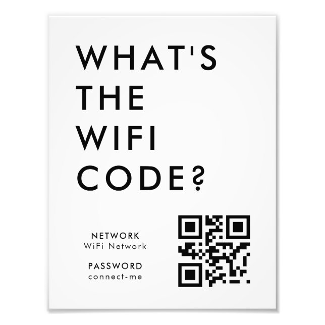 Foto Qual é o Código WiFi? | QR Code Scan para Conectar (Frente)