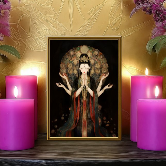 Foto Quan Yin: Buddhist Goddess Dark Art Nouveau Poster (Criador carregado)