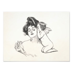 Foto Querubim do bebê da mulher de Edwardian da menina