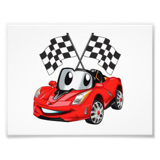 Foto Raça de sinalizador de desenho de carro rápido - E