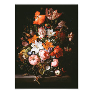 Foto Rachel Ruysch - flores em um vaso de vidro