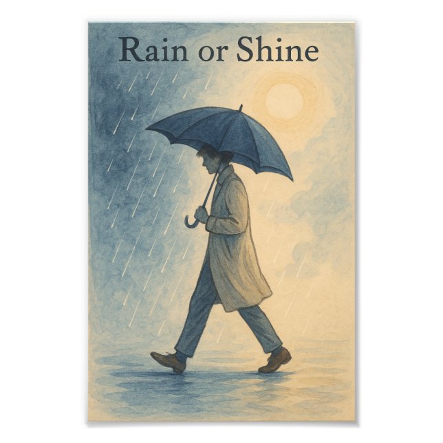 Foto Rain or Shine” Art Print – Dreamy Literary  (Frente)