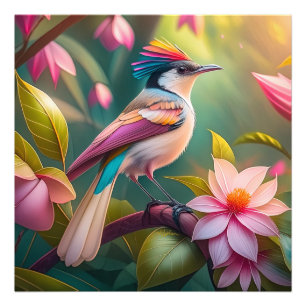 Foto Rainbow crested Jay Fantasy Bird