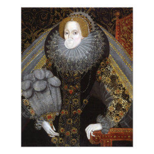Foto Rainha Elizabeth I soprando uma pastilha branca