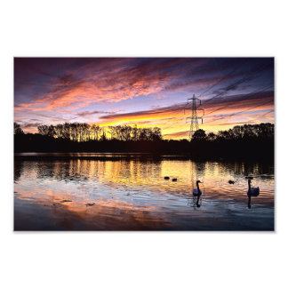 Foto Raios solares no lago, Leighton Buzzard (6353)
