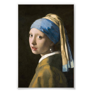 Foto Rapariga com pérolas a ouvir por Johannes Vermeer