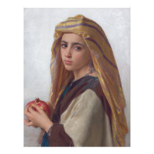 Rapariga com romã por W.A. Bouguereau