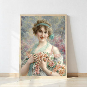 Foto Rapariga com rosas por Emile Vernon