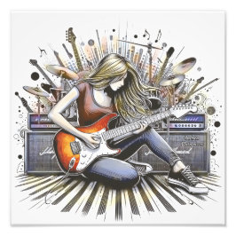 Foto Rapariga com vibrações musicais