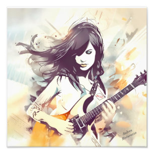 Foto Rapariga com vibrações musicais