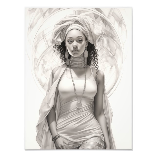 Foto Rapariga exótica em um sofá (Frente)