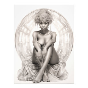 Foto Rapariga exótica em um sofá