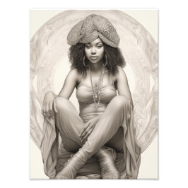 Foto Rapariga exótica em um sofá