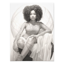 Foto Rapariga exótica em um sofá