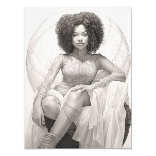 Foto Rapariga exótica em um sofá