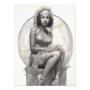 Foto Rapariga exótica em um sofá