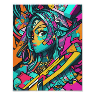 Foto Rapariga No Estilo De Parede Urbano - Arte AI