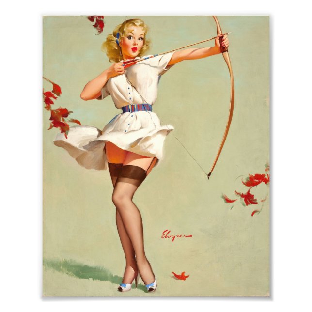 Foto Rapariga Pin-Up da Archery (Frente)
