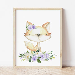 Foto Raposa-Bebê, Animais Da Madeira, Boho, Flores Roxa