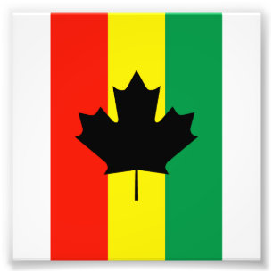 Foto Rasta Reggae Maple Leaf Flag