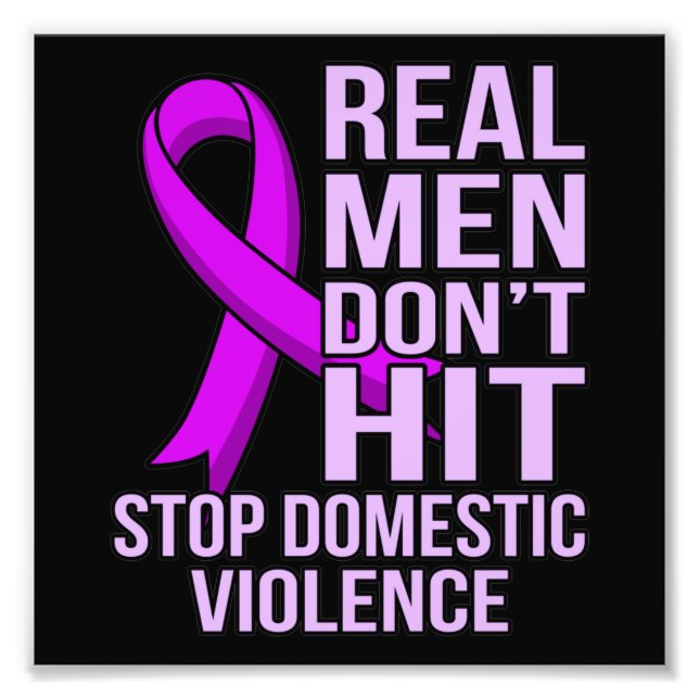 Foto Real Men Don't Hit Stop Domestic Violence (Frente)