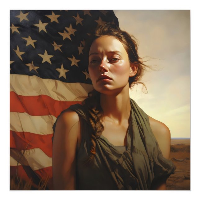 Foto Realismo Garota Americana (Frente)