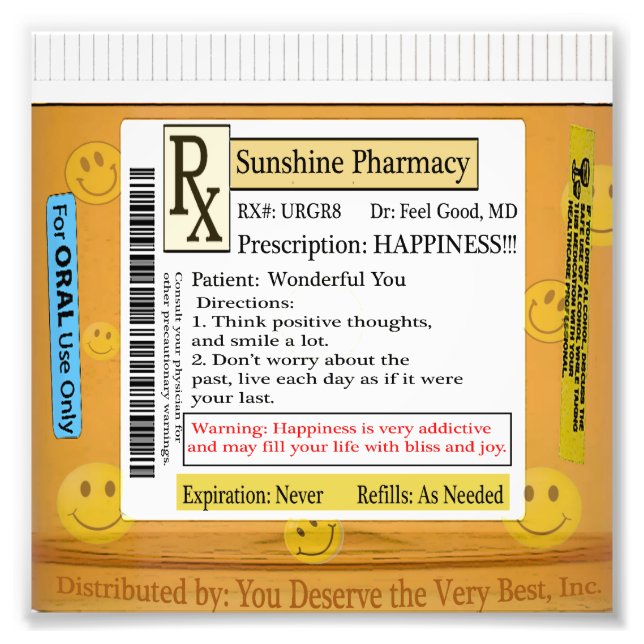 Foto Receita RX para a Felicidade (Frente)