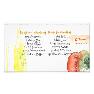Foto Recept voor Vriendschap