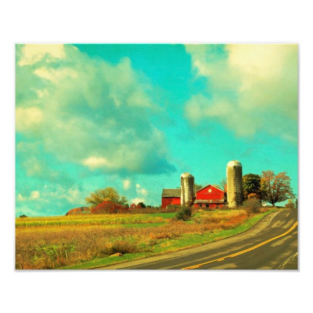 Foto Red Barn Blue Sky (Frente)