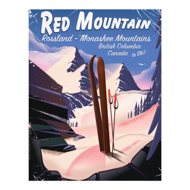 Foto Red Mountain British Columbia, Canadá, poster de e (Frente)