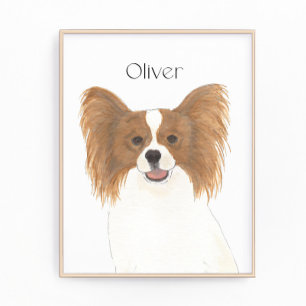 Foto Red & White Papillon Art Personalizado