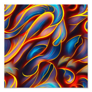 Foto Redemoinho Abstrato Chamas Azuis Vermelhas