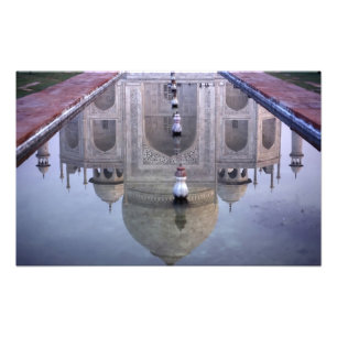 Foto reflexo do Taj Mahal, Agra, Uttar Pradesh,