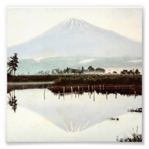 Foto Reflexões do Monte Fuji no Velho Lago Vintage no J