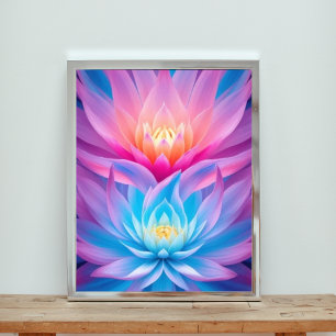 Foto Reflexões Radiantes: Uma Dança de Lotus Coloridos