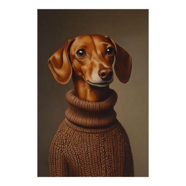 Foto Regal Dachshund em um Turtleneck (Frente)