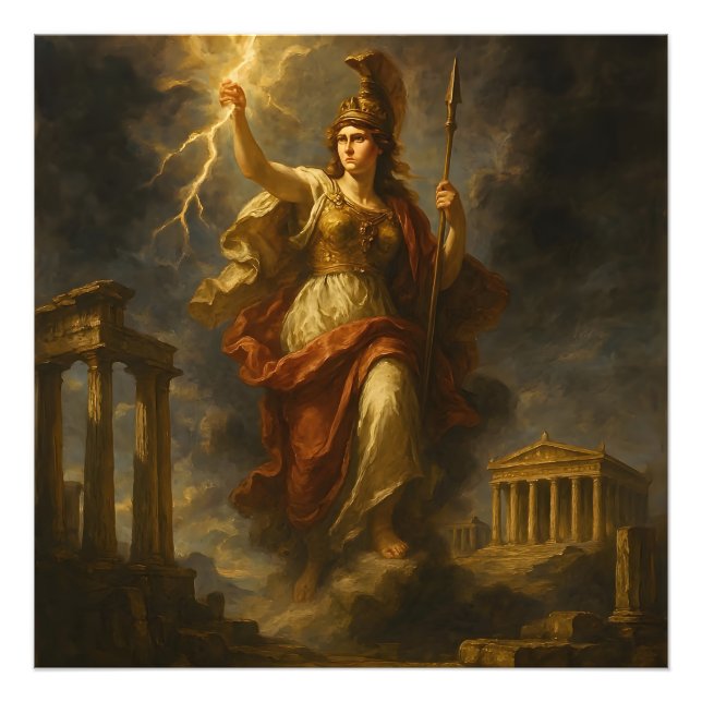 Foto Relâmpago de Athena: Deusa da Sabedoria e Poder (M (Frente)