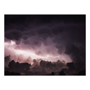 Foto Relâmpago nas nuvens 24" x 18"