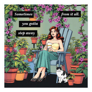 Foto Relaxamento com Café, Gatos e Plantas