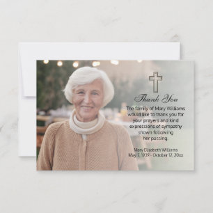 Foto Religiosa Cartões de agradecimentos Funeral 