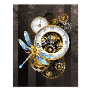 Foto Relógio Steampunk com Dragonfly Mecânica