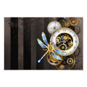 Foto Relógio Steampunk com Dragonfly Mecânica
